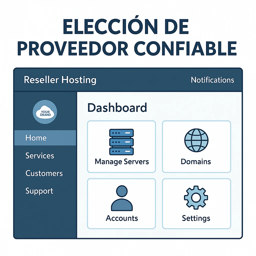 proveedor de hosting para revendedores sin conocimientos técnicos. revende servidores sin ser técnico.