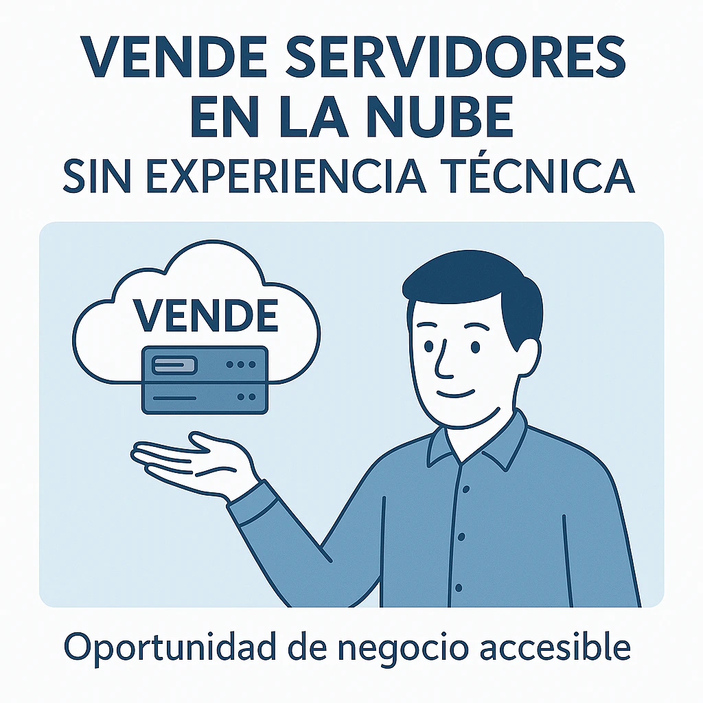 cómo vender servidores en la nube sin experiencia técnica. revende servidores sin ser técnico