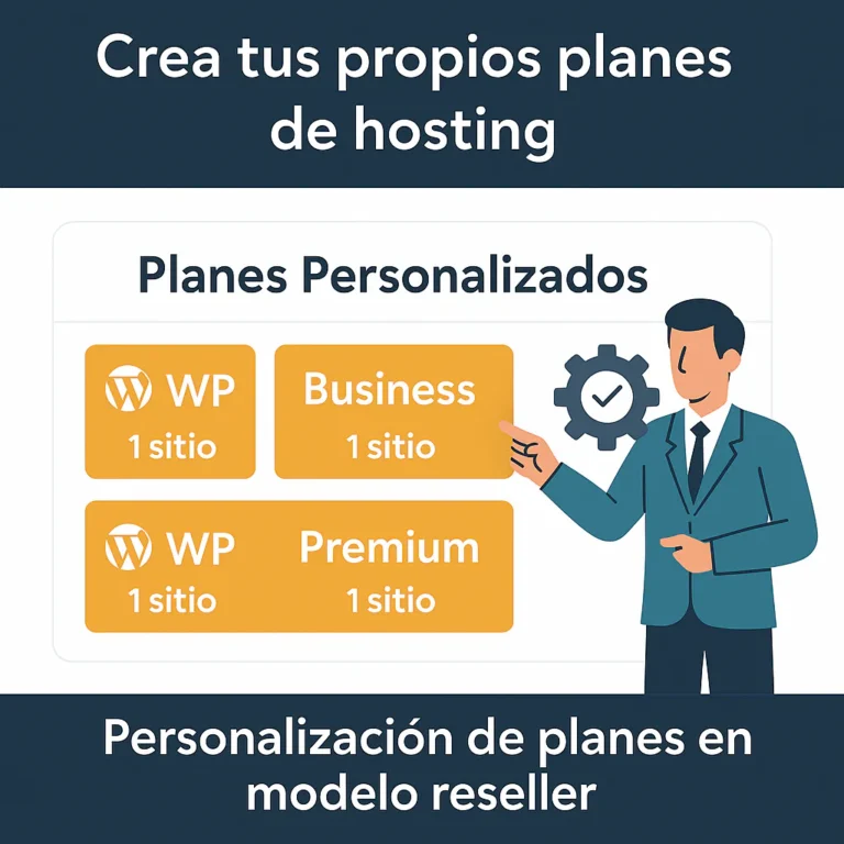 planes personalizados en negocio reseller de hosting. diferencias reseller de hosting administrado