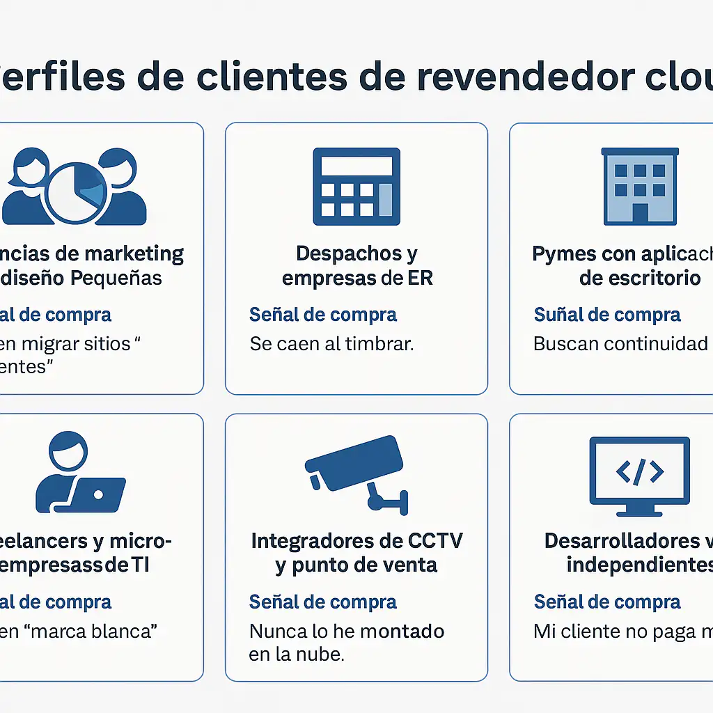 Perfiles de clientes de revendedor cloud