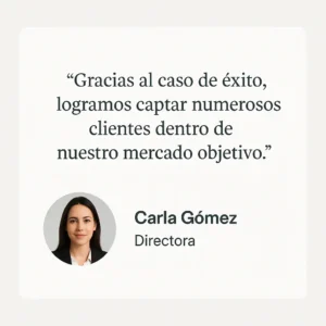 Testimonio que acelera decisiones