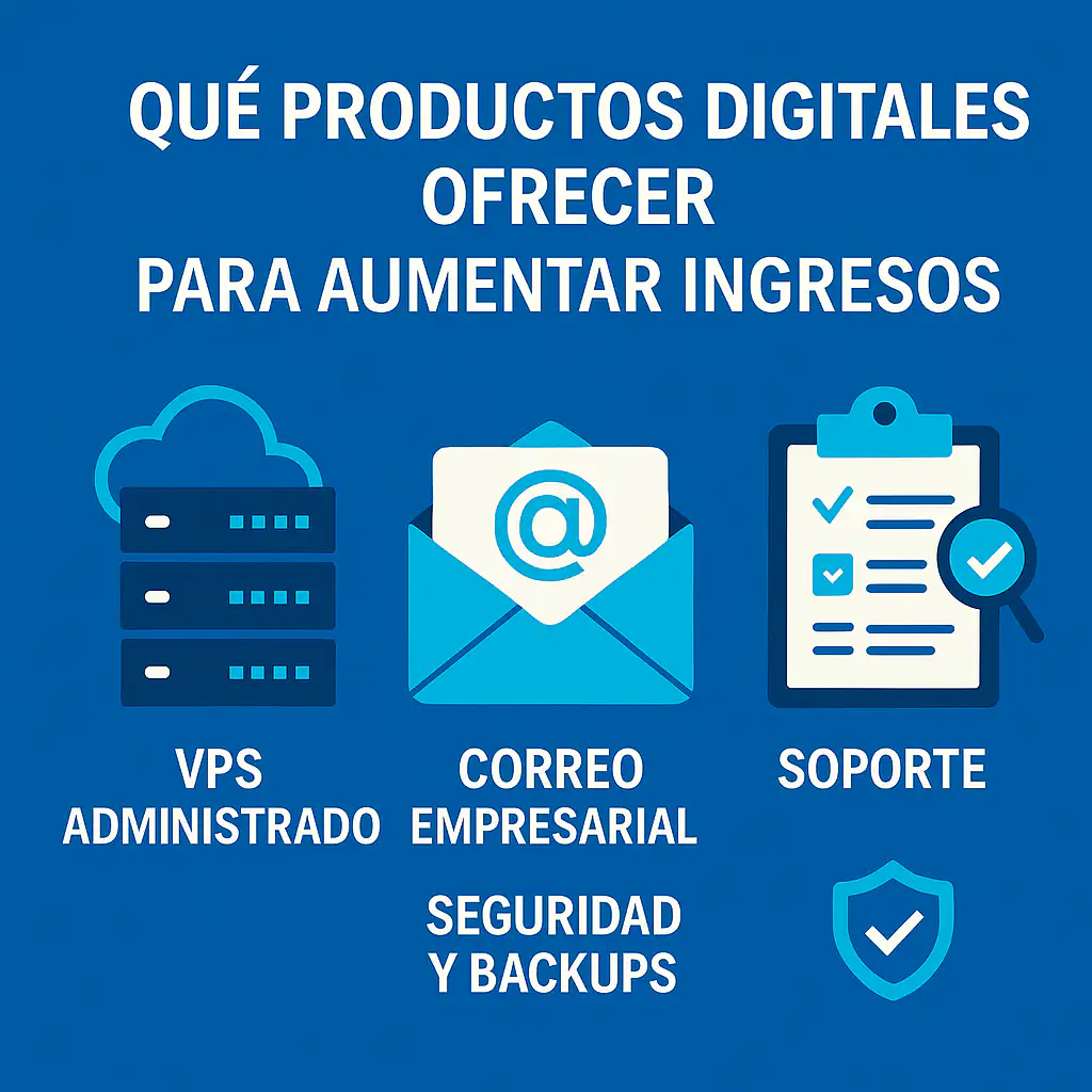 productos digitales para aumentar ingresos con VPS y soporte