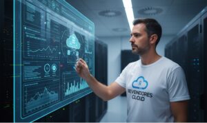 Vista de panel de control VPS optimizado para gestión de recursos en la nube