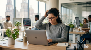 emprendedor confundido resultados negocio digital hosting