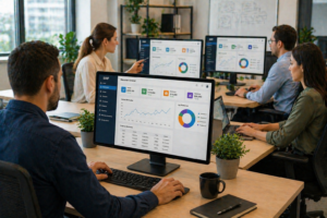 equipo trabajo ERP usuarios sistema empresa colaboracion