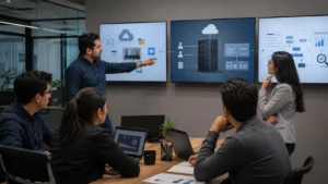 Arquitectura empresarial con Google Workspace y servidor Cloud VPS