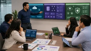 Revendedor creando paquetes de servicios cloud para diferentes clientes